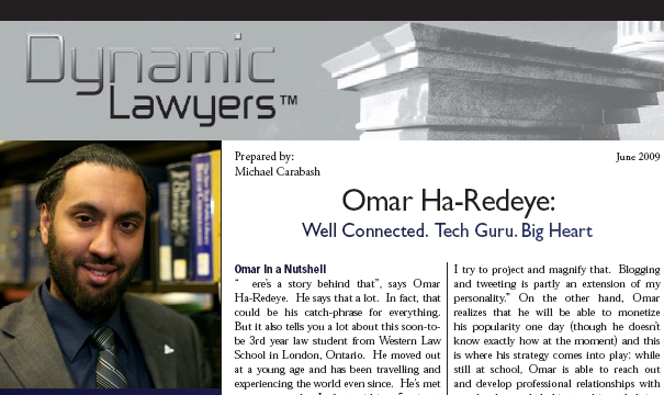 Michael Carabash’s Dynamic Lawyers Has a Profile on Omar Ha-Redeye