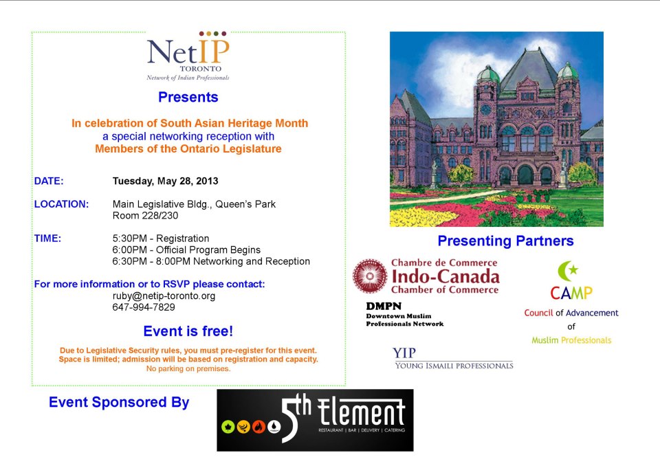 South Asian Heritage Month at the Ontario Legislature