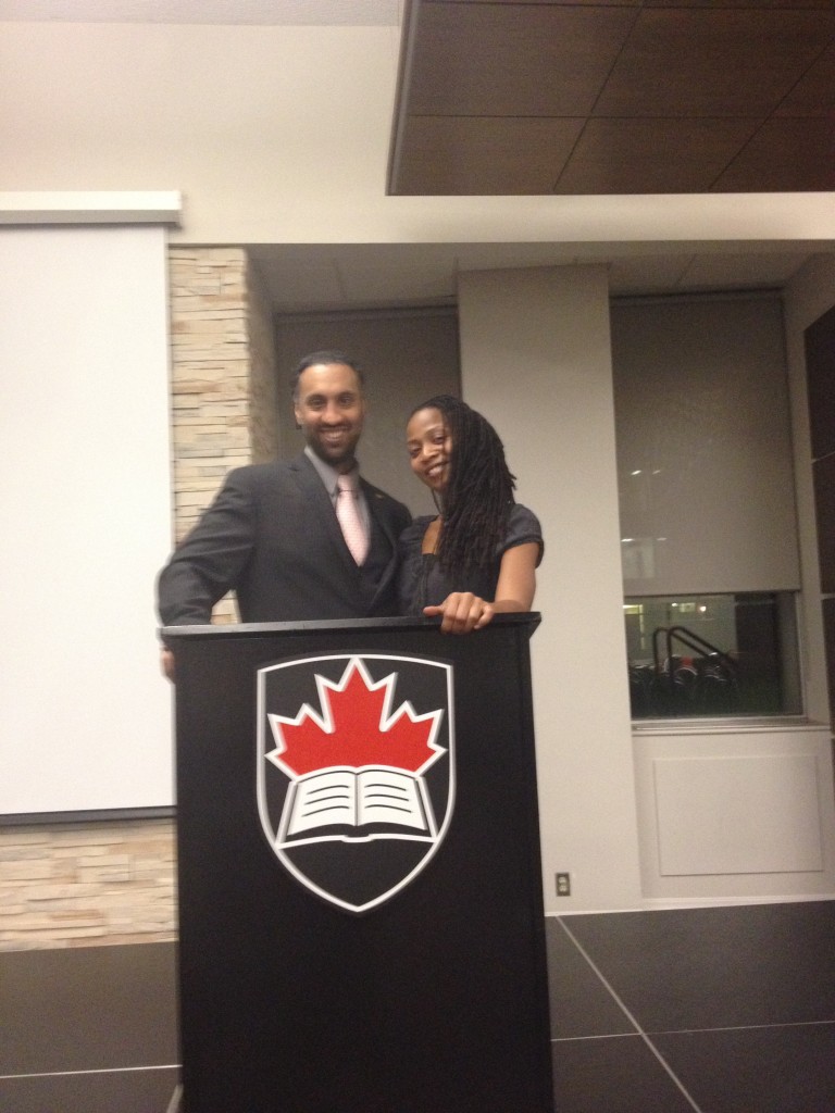 Omar Ha-Redeye and Michelle Pinto at Carlton